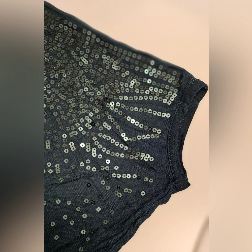 Philosophy Woman Dark Teal Sequin Sleeve Top, Size 0X, NWOT
